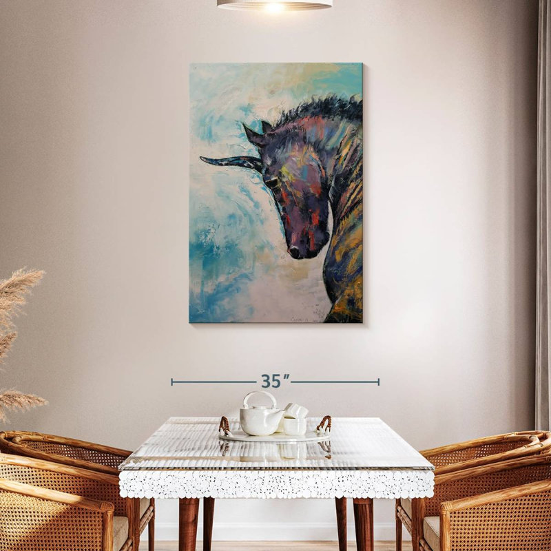 Kelan Dark Unicorn, 45" H x 30" W