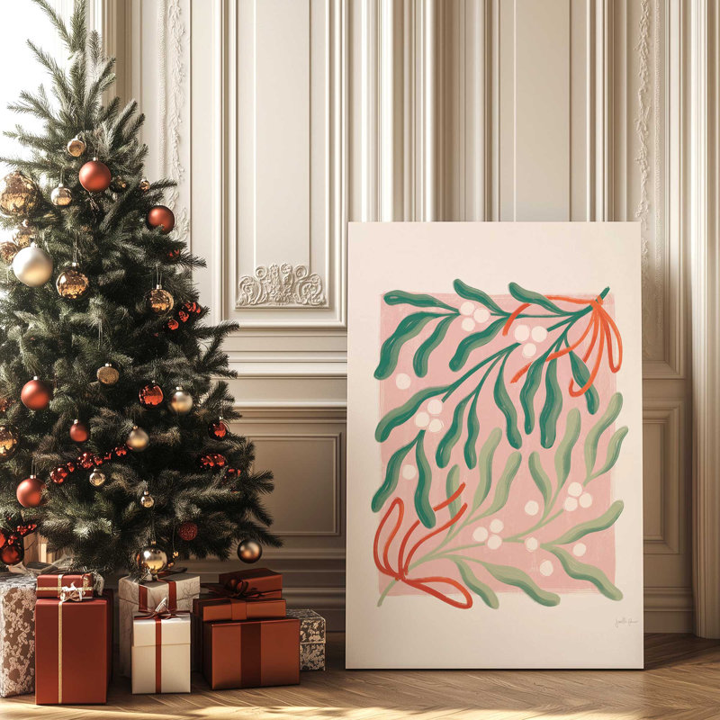 «Christmas Greenery I», reproduction sur toile, 18" H x 12" W x 1.25" D, Wrapped Canvas