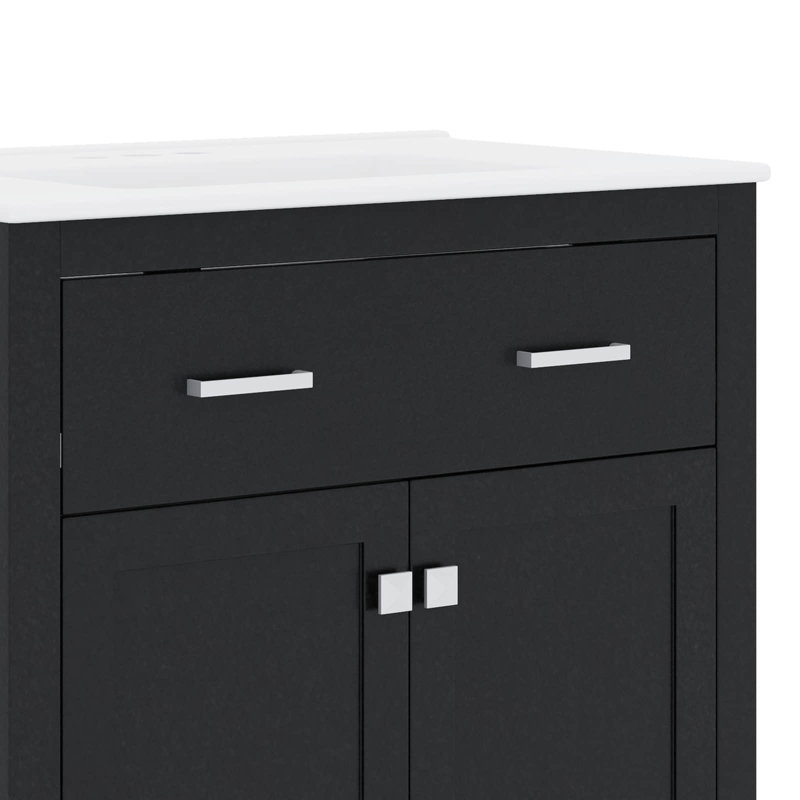 Ensemble de meuble-lavabo 30 po avec tiroir pratique, Noir