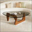 Table basse moderne en verre, table basse moderne Mid Century-130020446