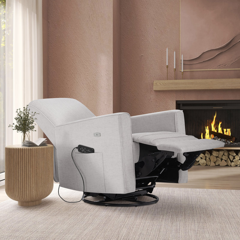Power Reclining Massage Chair, Fog Gray