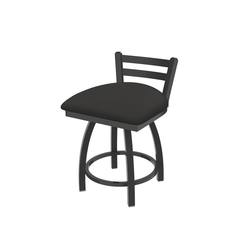 Tabouret de coiffeuse en métal Jackie, Vinyle - Fer Canter, Étain