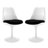 Modholic Tulip Swivel Side Chair, Black-873244884-929971210