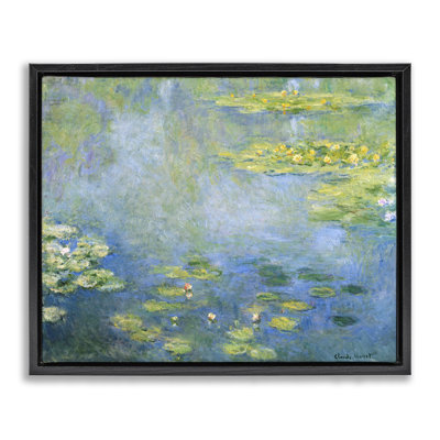 Art mural classique sur toile flottante, "Les Nymphéas verts" par one1000paintings