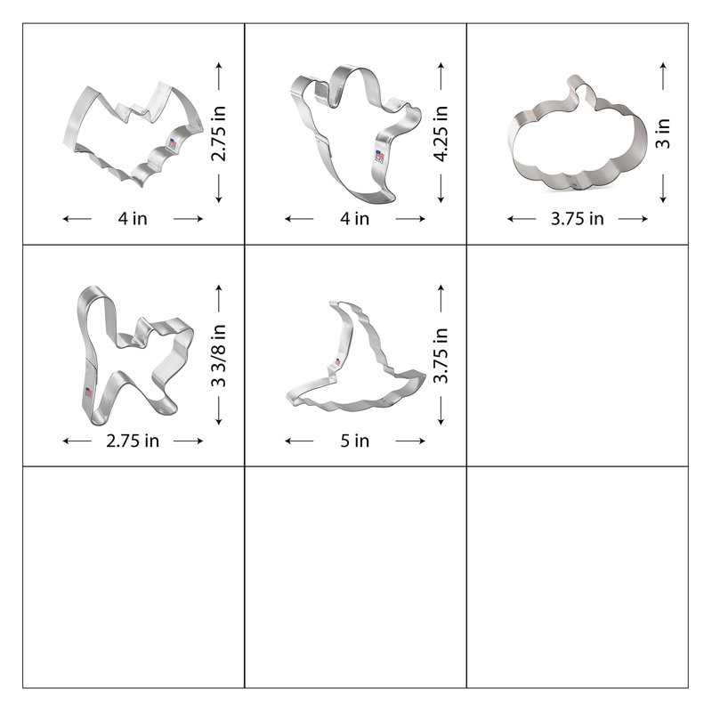 CookieCutter.com 5 -Piece Non-Stick Cookie Cutter