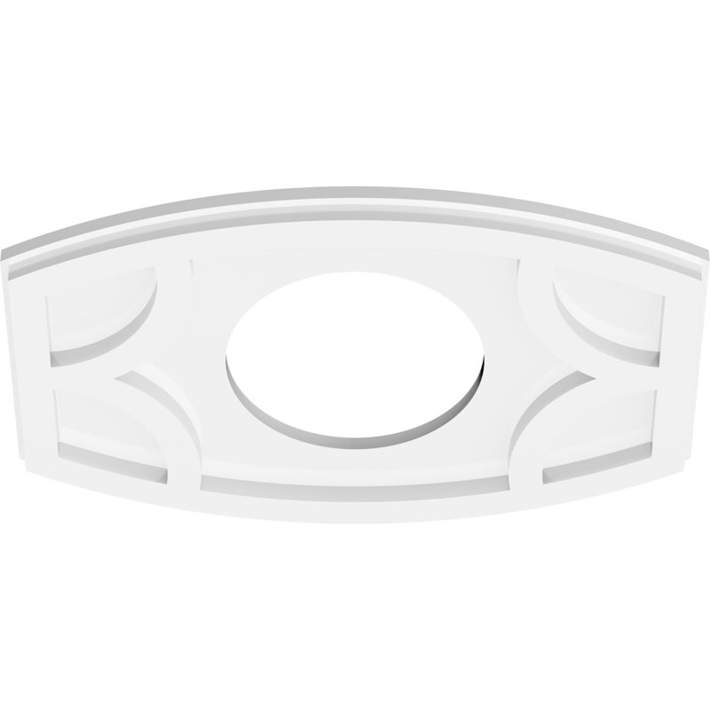 16"W x 10 5/8"H x 6"ID x 8 1/2"C x 1"P Kailey Architectural Grade PVC Contemporary Ceiling Medallion