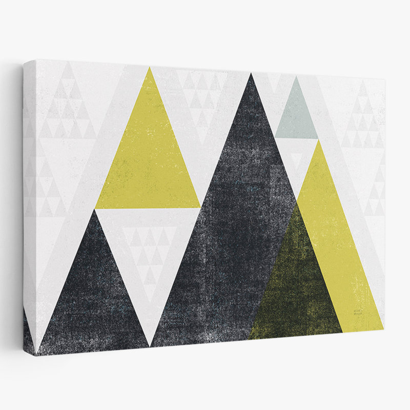 Abstract Geometric - Mod Triangles I, 32" H x 48" W
