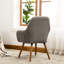 Élégante chaise grise avec mousse très épaisse et assise en bois massif-1035386276