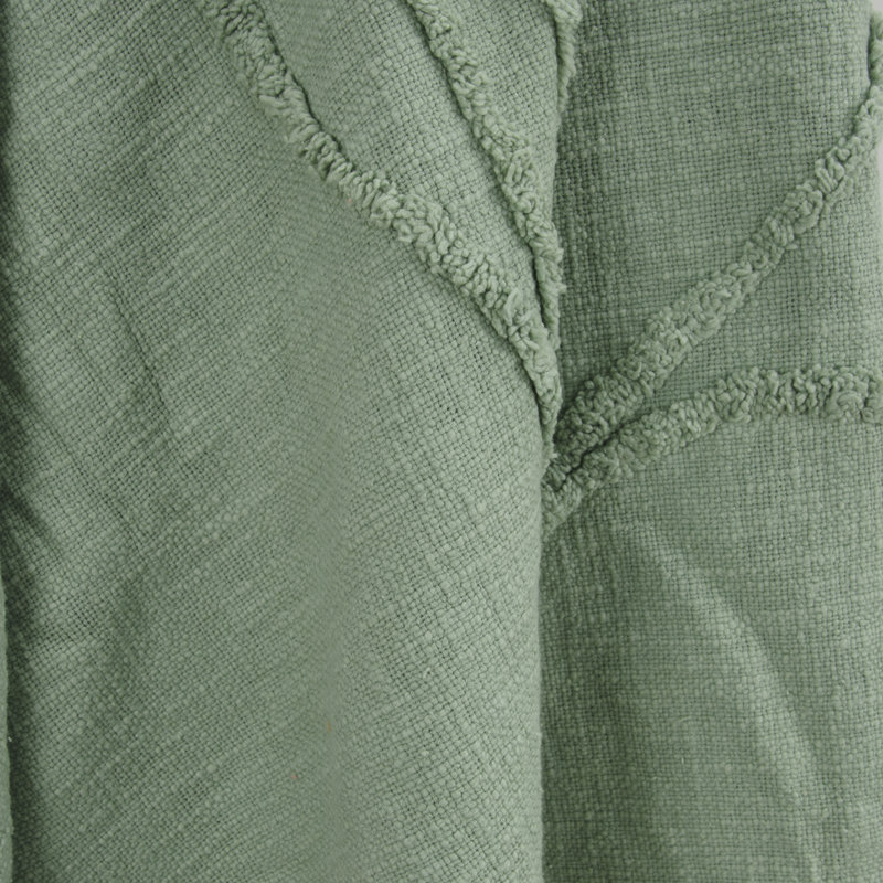 Jeté en coton Detrick, Vert