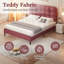 Tête de lit tapissier Aadi, lit plateforme avec support en lattes de bois robuste, conception à deux formes de lit-803692864-803692871