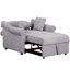 Fauteuil convertible 3-en-1 avec dossier réglable et roulettes Praro Chenille-832876829