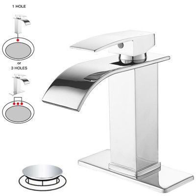 Robinet de lavabo de salle de bain à un trou, poignée simple Novo