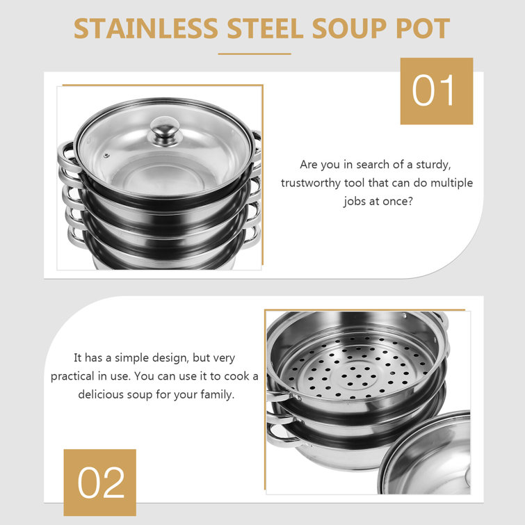 stainless steel pot soup pot stock pots soup barrel shipping many