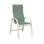 Chaise de salle à manger à haut dossier en aluminium blanc mat Amma