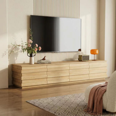 78.7" Wide Modern Media Console Cabinet With 4 Drawers