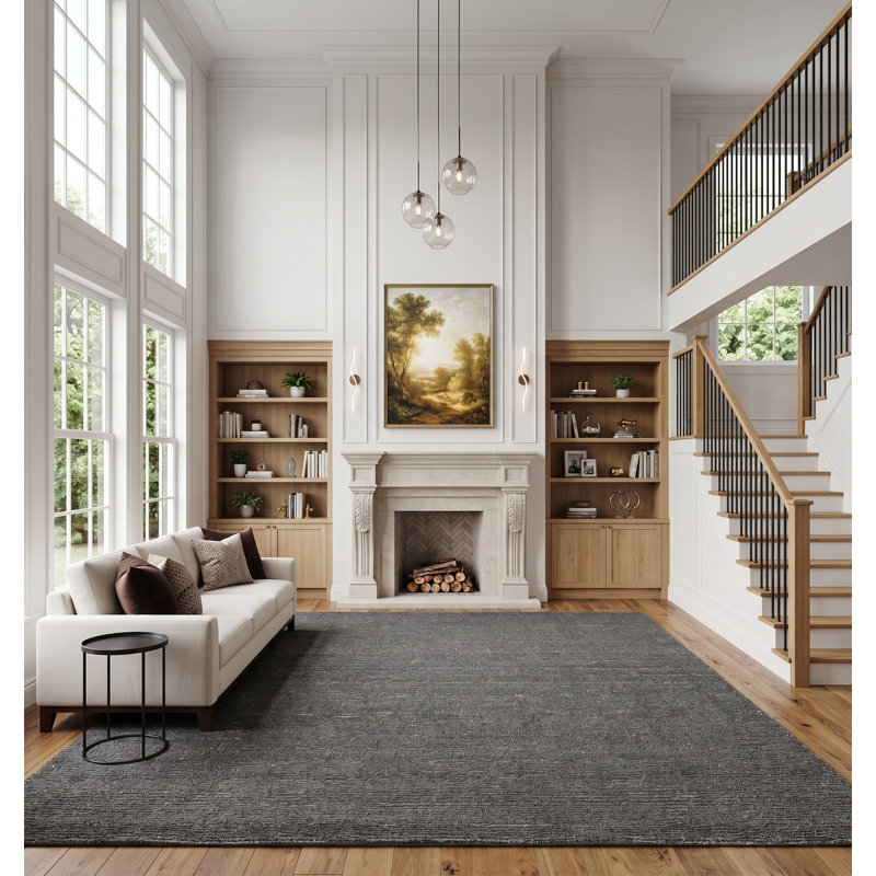 Azman Area Rug in Gray, Rectangle 8' x 10'