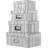 Briful Photo Boxes Storage, Storage Boxes With Lids 4 In 1 Set Water-Proof Storage Box Sets With Handles Decorative Multiple Size Storage Bins With Lids For Clothes/Shoes/Office/Cosmetic/Books