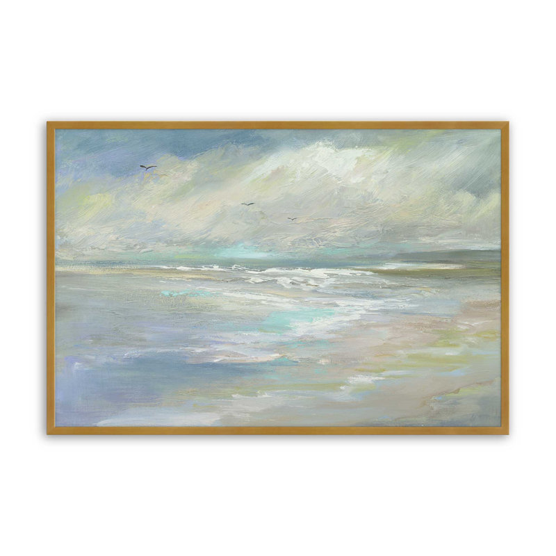 Shoreline Dreams I Print, H 13,25 po x l 17,25 po, Cadre ouvert en angle, or poli