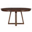 Ensemble de salle à manger 5 pièces avec table ronde extensible et chaises rembourrées Retro-128021657