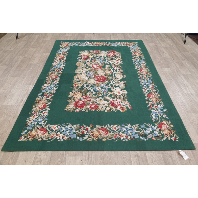 Tapis intérieur de la laine beige/ivoire 5 pi 10 po x 8 pi 7 po one-of-kind à la main noué la new Stanger
