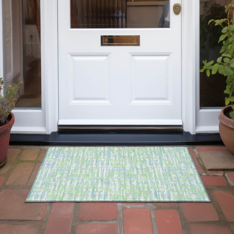 Tapis beige intérieur / extérieur lavable à la machine Chayden ACN1060, Rectangle 1 pi 8 po x 2 pi 6 po