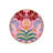 Pink Themed Mixed Floral Patterned Round Woven Base Vintage Decorative Carpet-1026167266