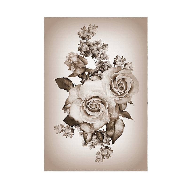 Elverda Floral Area Rug, Rectangle 120 x 180cm