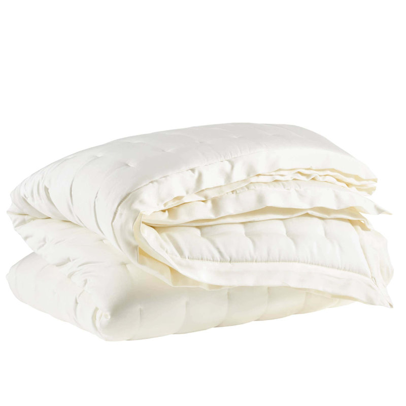 Silken Solid Puff, King Quilt, Ivory