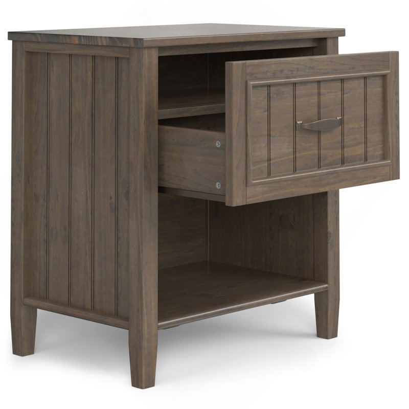 Lev - Table de chevet - Brun fumé