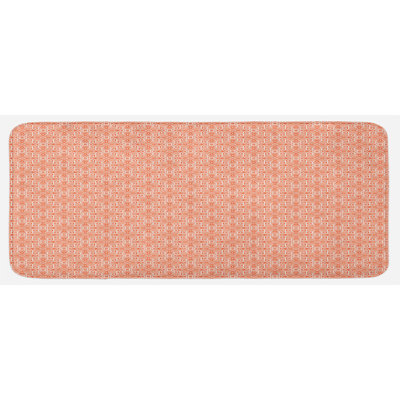 Traditional Geometric Synthetic Kitchen Mat