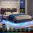 Modern Queen Bed Frame with Headboard, Upholstered Wingback Platform Bed With LED Lights, Charging Port, Fabric Floating Bed With Storage