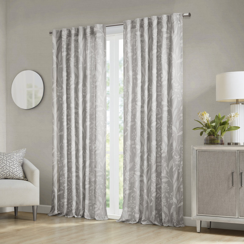 Panneau de rideau simple obscurcissant 100% coton Winslow, Lin, L 52 po x L 96 po