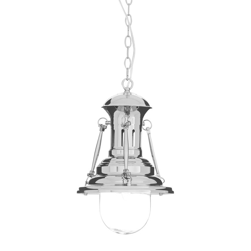Addison 1 - Light Chrome Dome Pendant, 49cm H x 29cm W x 29cm D