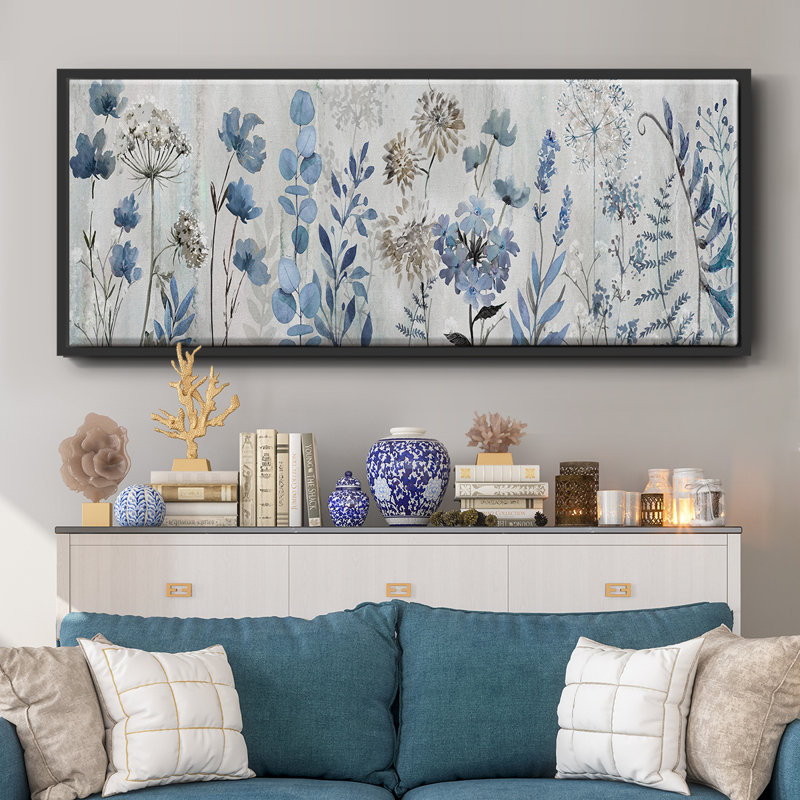 «Blue Meadow», toile encadrée, H 24 po x l 60 po