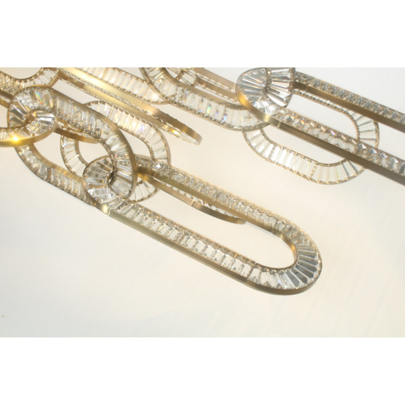 Lustre Unique, Chrome, Transparent, H 168 po x l 60 po x P 60 po