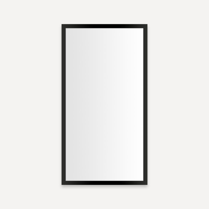 Profiles Polished Edge Reversible Medicine Cabinet, 30" H x 15.25" W x 4" D, Matte Black