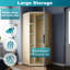 186*80*80CM Modern Simple Corner Wardrobe With High Light UV Door Panel,Solid Wood Style-488753252