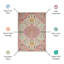 Tapis floral tissé à la machine 9 pi x 12 pi
