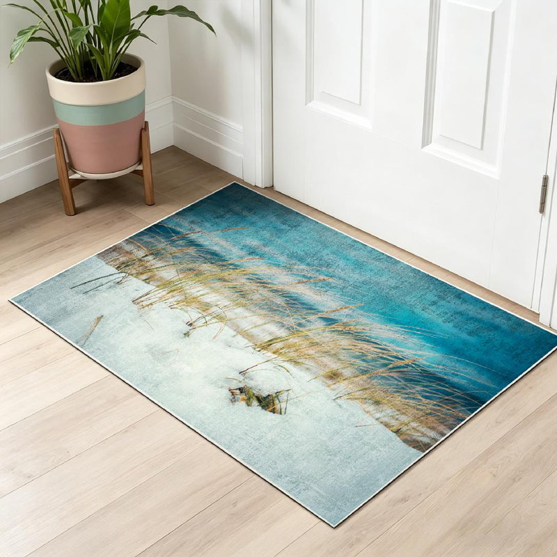 Tapis transparent pour la plage Winter Coast, Rectangle 32" x 47"