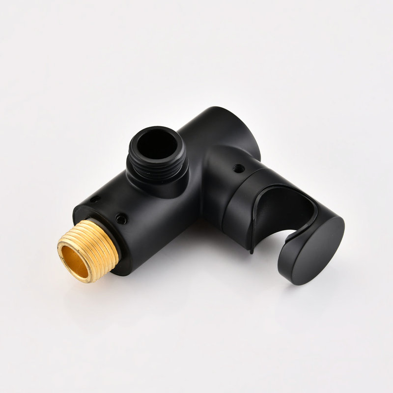 Robinet de douche noir mat - 4 options de jet, modes de contrôle du débit d'eau, puissant, Noir mat