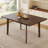 60" Rustic Farmhouse Dining Table - Solid Wood Frame, Minimalist Modern Dining Table For Kitchen, Dining Room, Living Room, Walnut-633333380