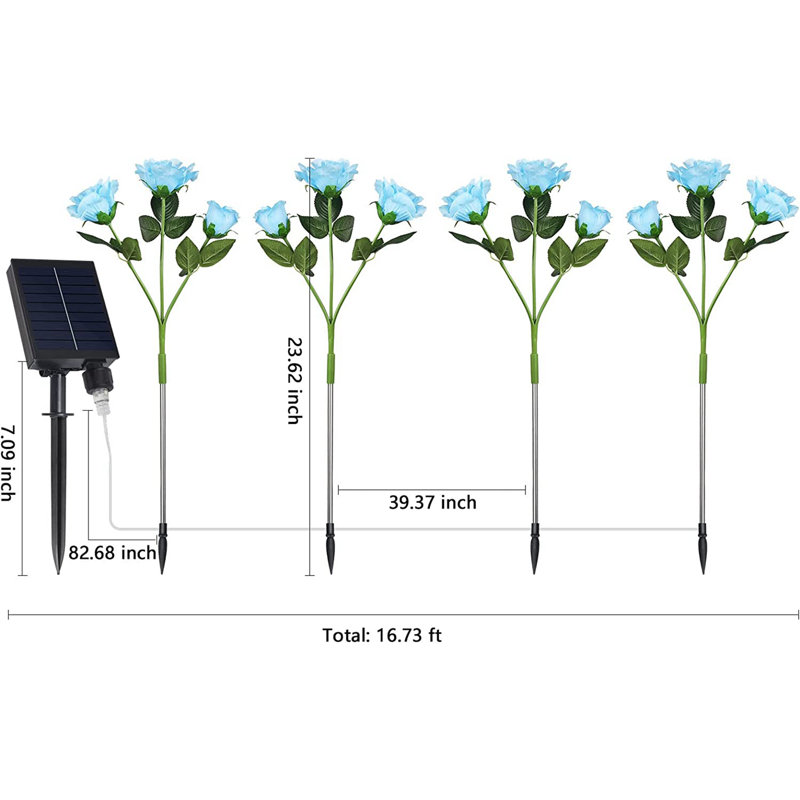 Ensemble de piquets de jardin décoratif 4 pièces