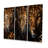Leopard Golden Stalker Portrait Gaze - Leopard Metal Art Print Set Of 3-1870494654