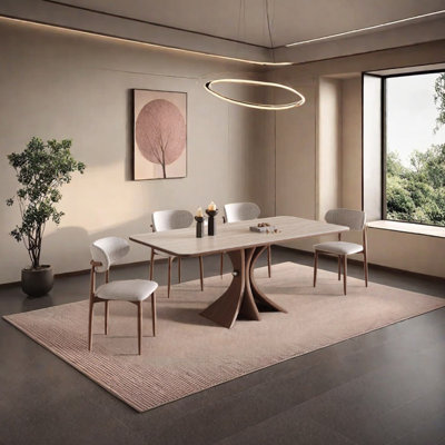 Ensemble de table de salle à manger unique en pierre frittée