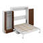 Lit escamotable pleine grandeur avec lumière DEL et tiroirs de rangement pour garde-robe de bureau