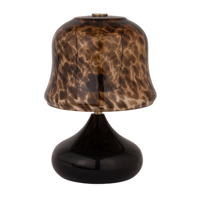 Tortoise Glass and Iron Table Lamp