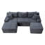 Canapé modulaire en forme de U 94,5 po avec siège profond, sans assemblage requis, canapé-lit modulaire pour salon, chambre à coucher, appartement