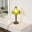 Lampe de table style Tiffany en pétales de verre vert, base en résine bronze antique, ampoule E26 chaude incluse, lampe d'appoint rétro-1644197065