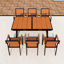 Ensemble repas d'extérieur comprenant six chaises et une table