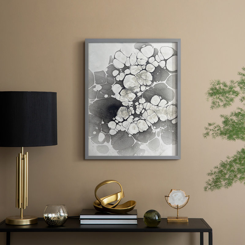 Marbling VII Framed Print - Solid Wood